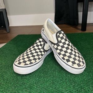vans checkered slip-on vans